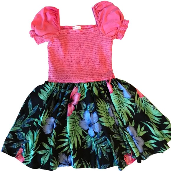 Handmade Party Dress Girls, Child's S-M: Upcycled Kids Clothes Swishy Ruffles - Picture 1 of 6